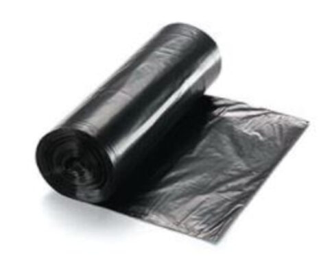 24 x 23 Can Liners; Black; 1Mil; Rolled; Star Seal - 500/cs