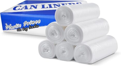 24x24; 7-10 Gallon Can Liners; 8Mic; Natural - 1000/cs