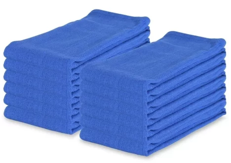 Microfiber Blue Towels 16x16; 50grams; 12/pkg