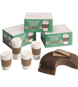 Hot Cup Sleeves; Fits 12-20oz Hot Cups, Kraft, 500/case