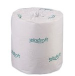Windsoft® Bath Tissue, Individually Wrapped Rolls, Septic Safe, 2-Ply, White, 500 Sheets/Roll, 96 Rolls/Carton